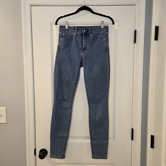 GAP Mid Rise Size 26R Straight Leg Jeans  Blue With Flex Waist - Picture 1 of 14